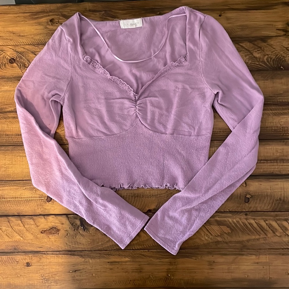 Purple long sleeve with lace